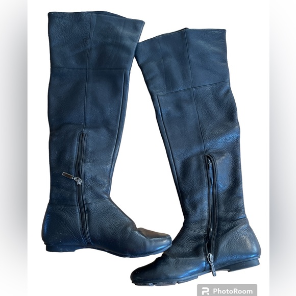 Calvin Klein black knee boots size 7.5 - Picture 4 of 7